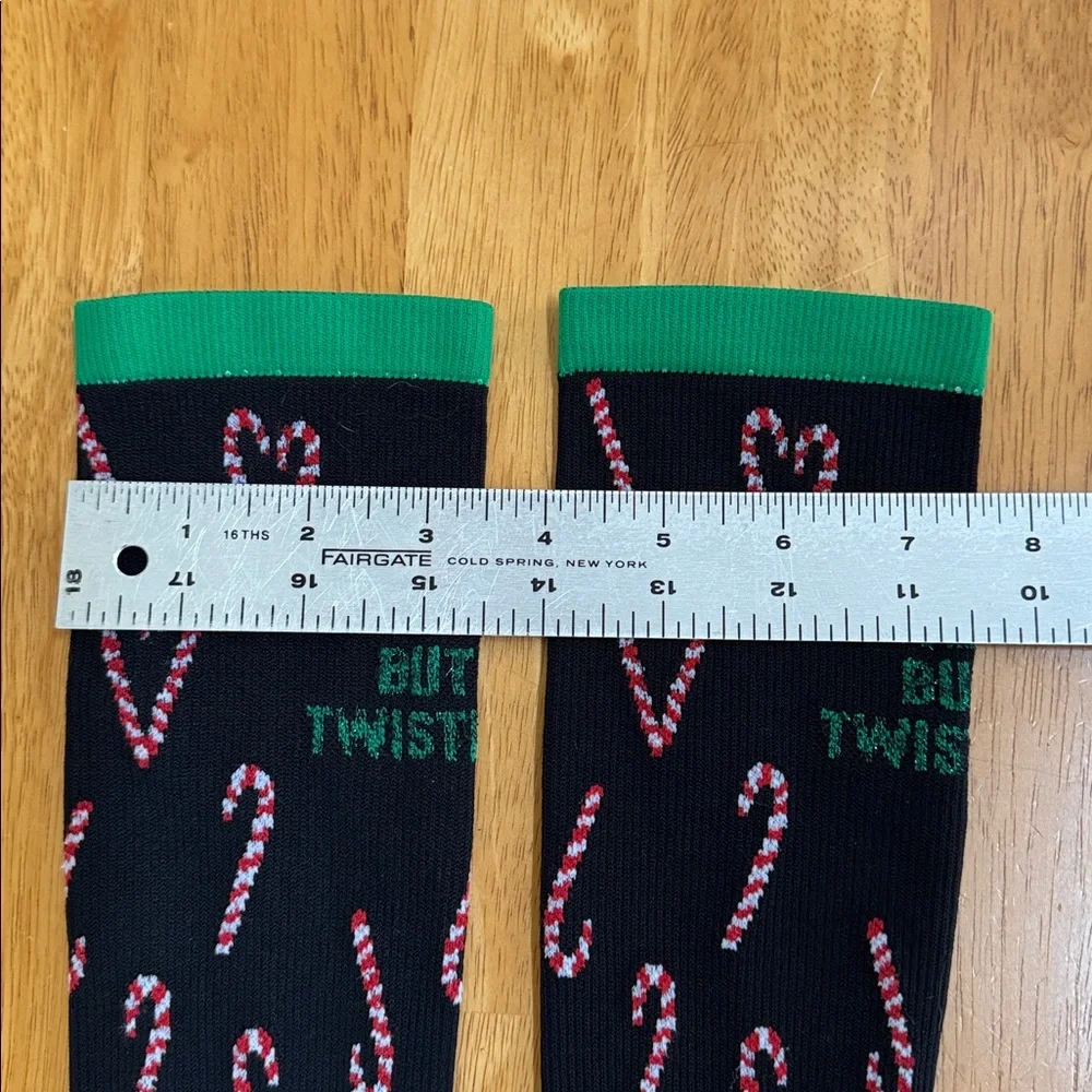 Nursemates Nurse Sweet But Twisted Candy Cane Compression Holiday Fun Socks
